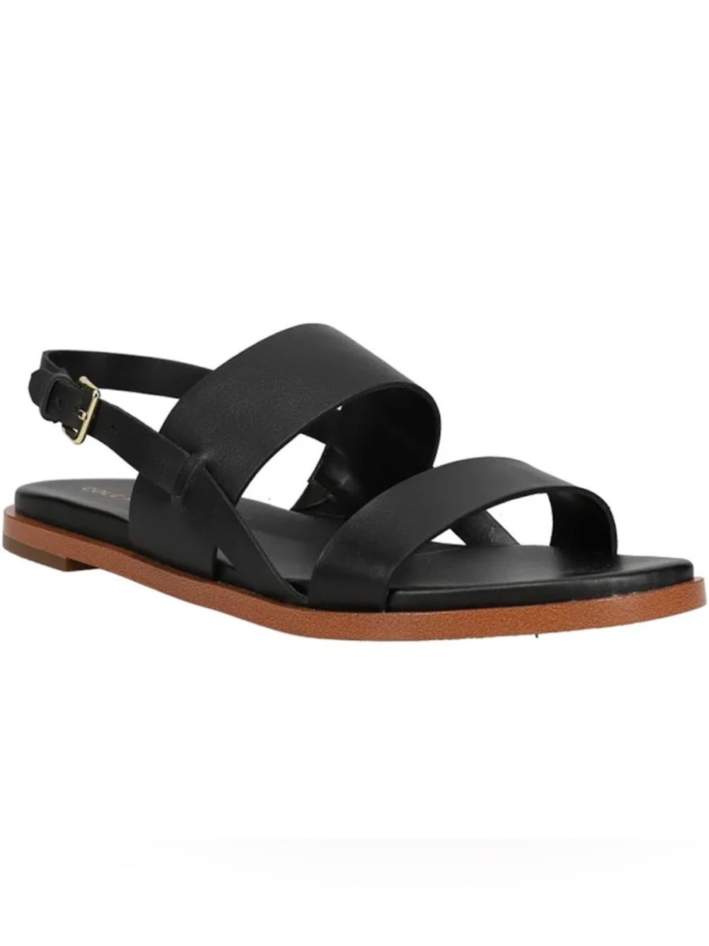 Cole Haan Flynn Flat Sandals Leather Black - 8.5 - Picture 2 of 9